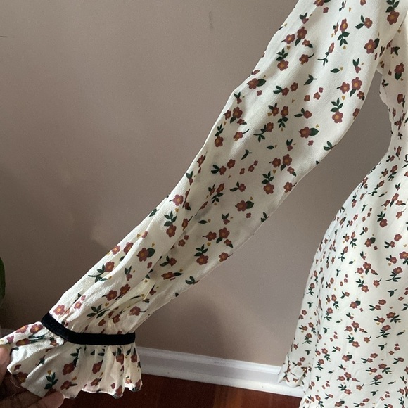 Taylor & Sage Women’s Vintage Ivory Floral Fit And Flare Mini Dress Size Small - Picture 8 of 9